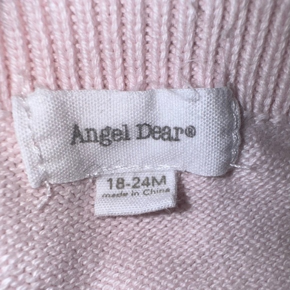 ANGEL DEAR BOUTIQUE pink sweater romper baby girl's size 18-24 months 18M - Picture 4 of 11